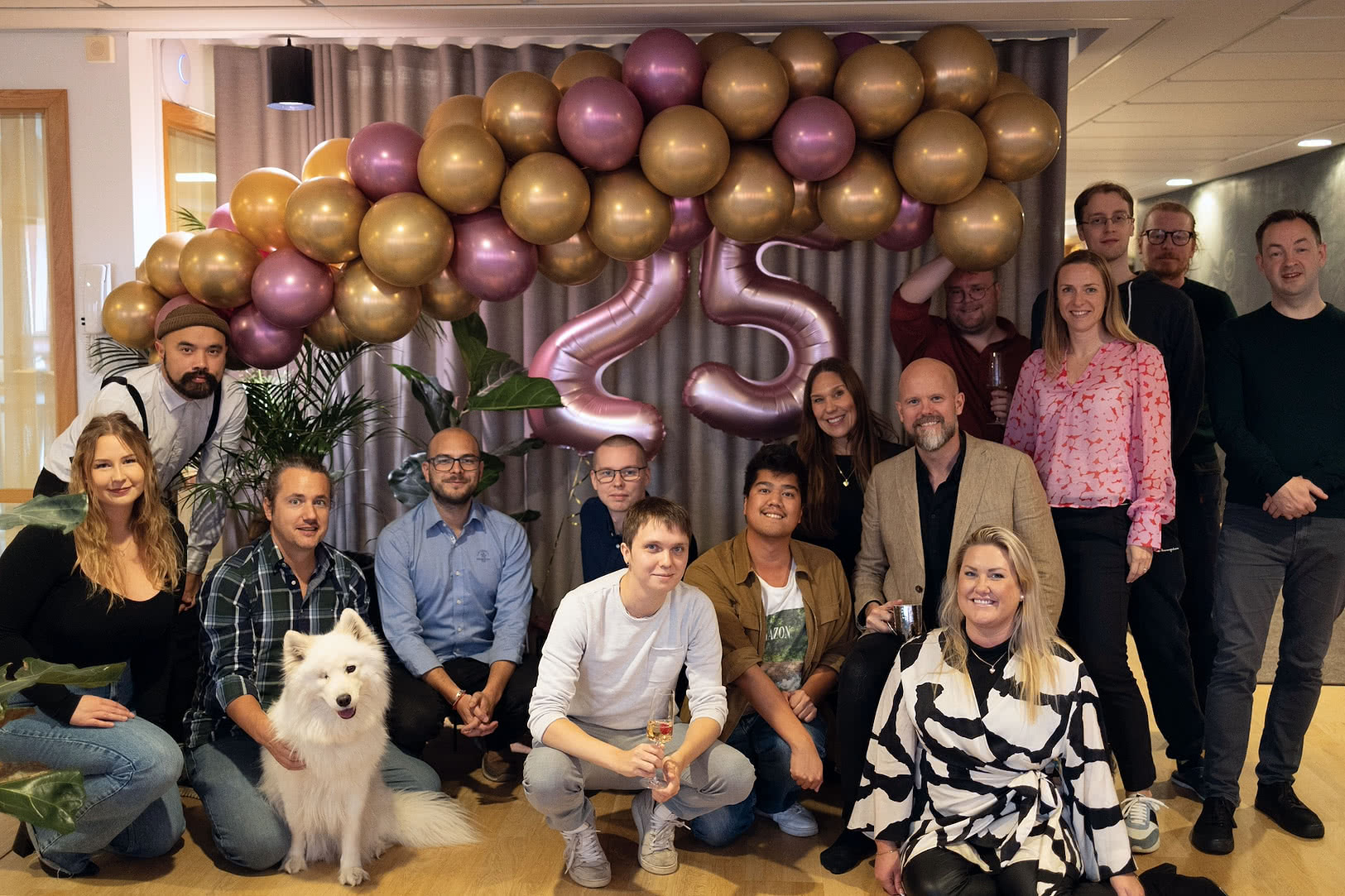 Kollegor firar Webbhusets 25 årsdag